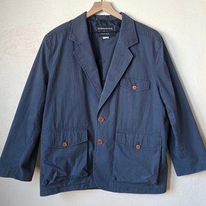 Norm Thompson Casual Blue Blazer Cargo Pockets